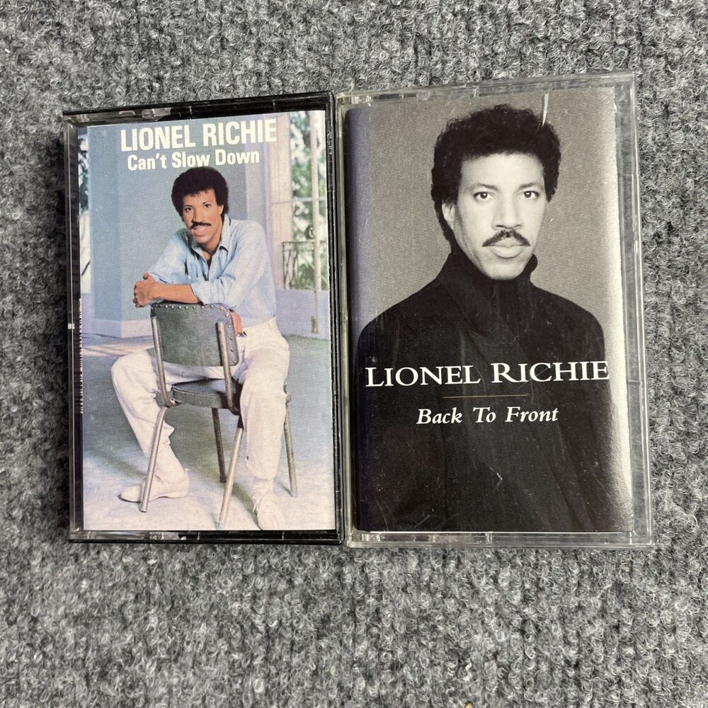 Lionel Richie Cassettes Set Of 2 Back To The Front Can’t Slow Down Tested